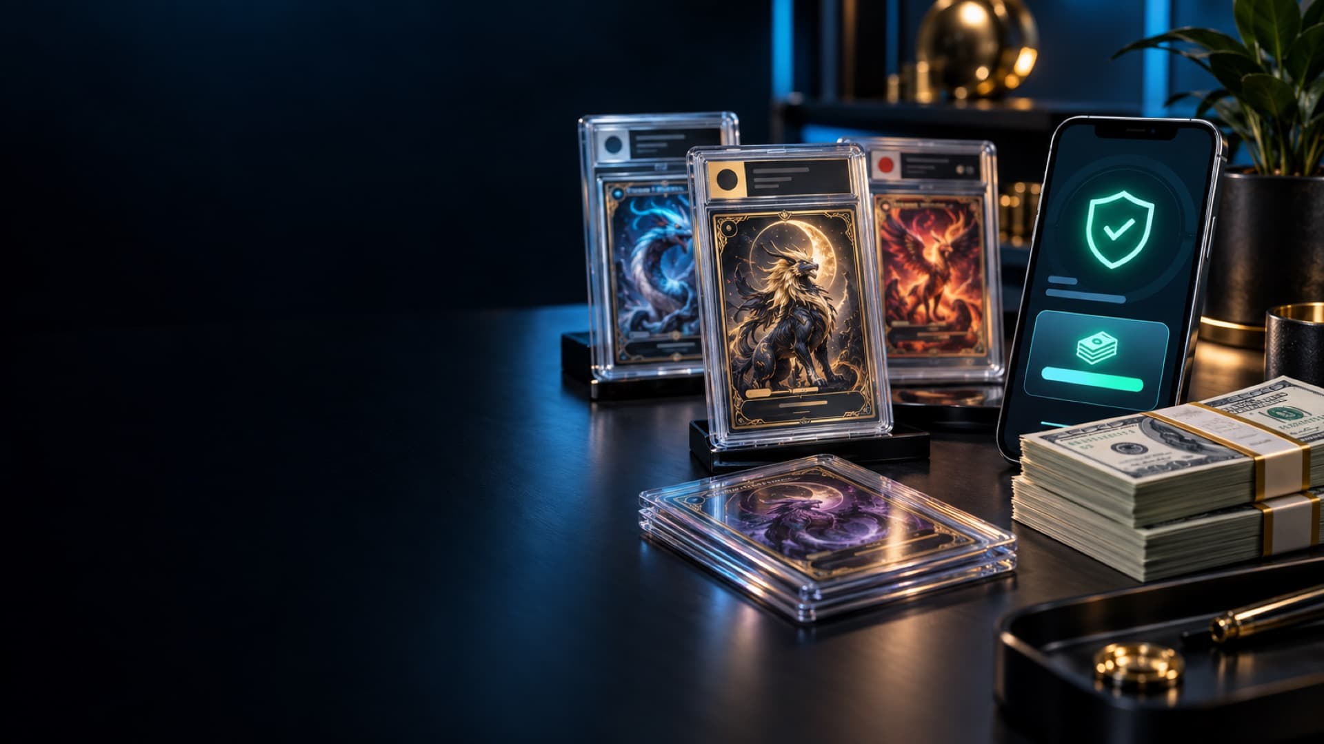 Collectible cards presented for browsing